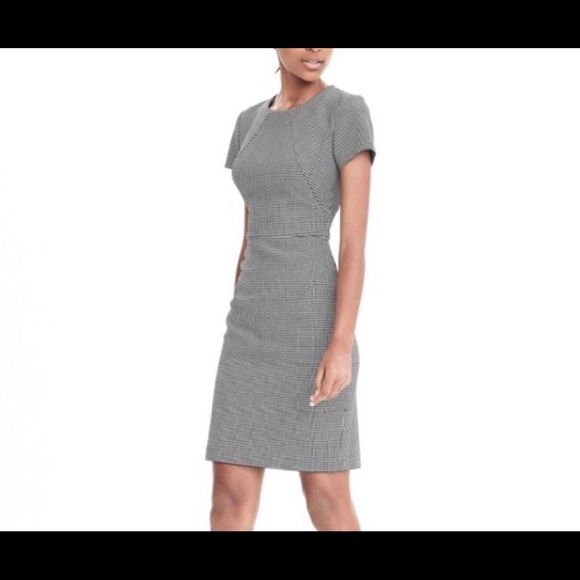 Banana Republic houndstooth sheath dress size 10 - Picture 12 of 12